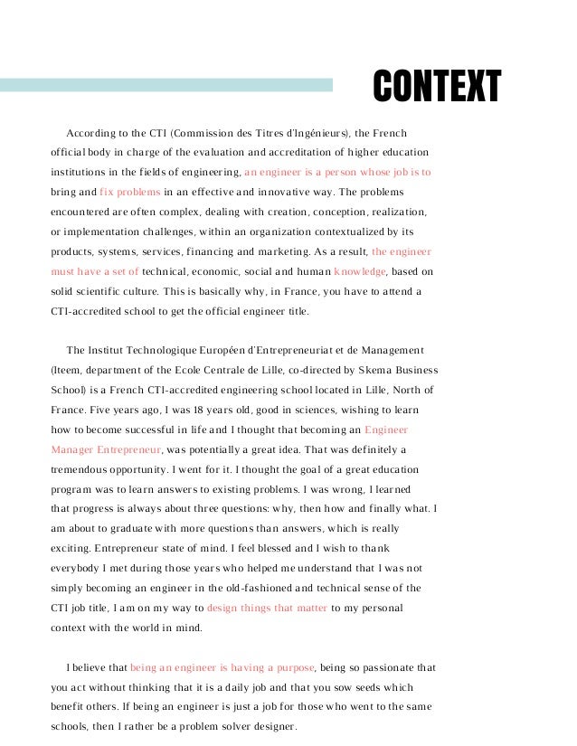 essay on engineering