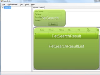 PetSearch
PetSearchResultList
PetSearchResult
 