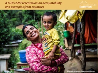 A SUN CSN Presentation on accountability
and examples from countries
©Sandy Maroun/Save the Children
 