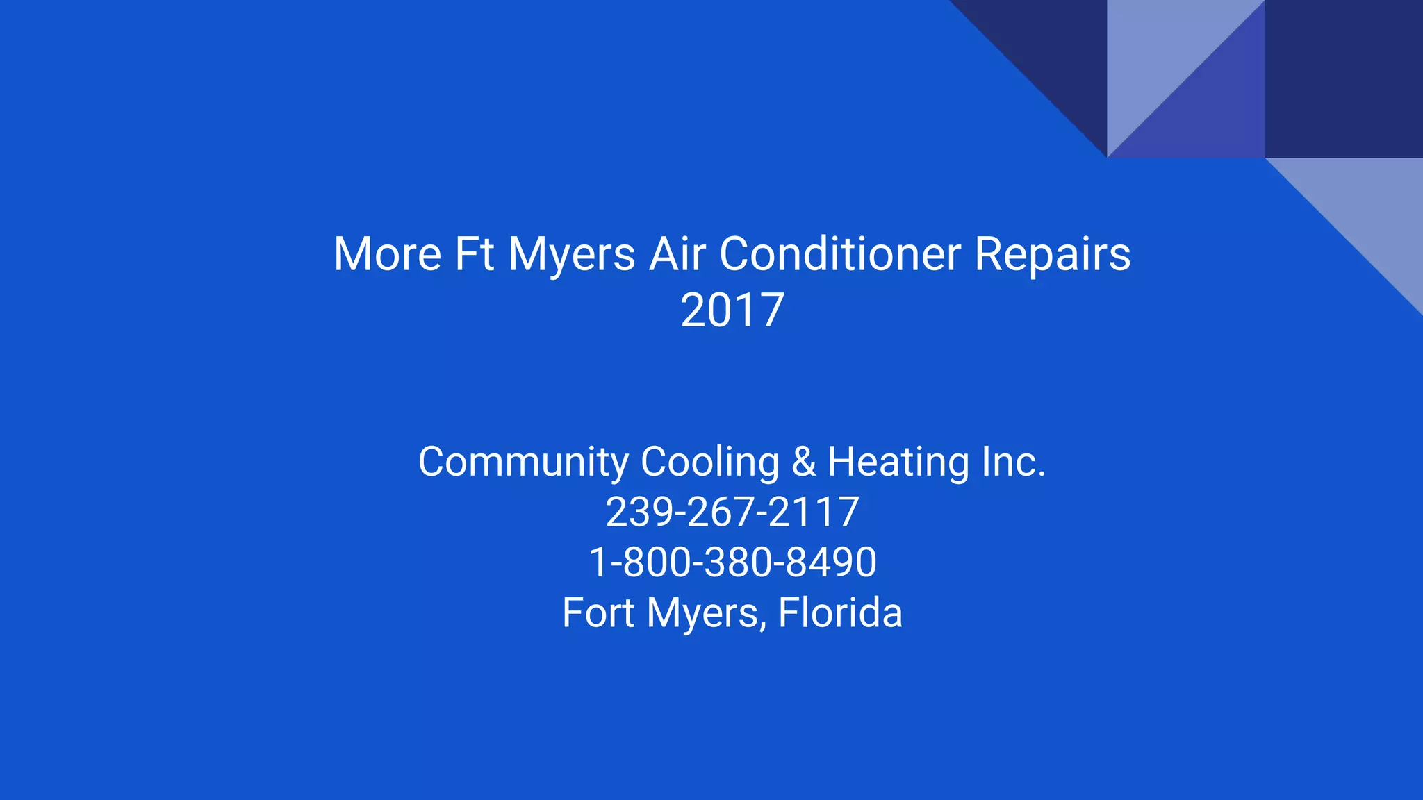 More ft myers air conditioner repairs(1) PPT