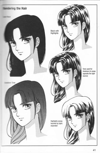 Highlights (areas
touched by light)
expanded
Tone used for
shadows (in areas
opposite the light
source)
41
 