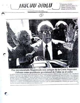 Morell dJuramentación del Dr. José Morell Romeroocumentos