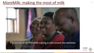 Milk safety and child nutrition: Impacts of the MoreMilk project’s training scheme for informal dairy vendors