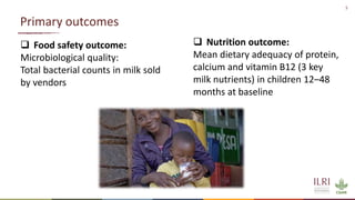 Milk safety and child nutrition: Impacts of the MoreMilk project’s training scheme for informal dairy vendors
