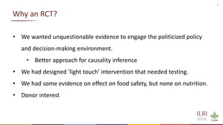 Milk safety and child nutrition: Impacts of the MoreMilk project’s training scheme for informal dairy vendors