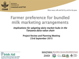 More milk in Tanzania: Participation in Dairy Market Hub