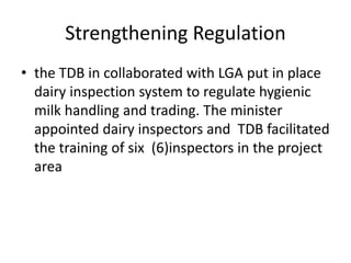 Tanzania Dairy Board progress report 