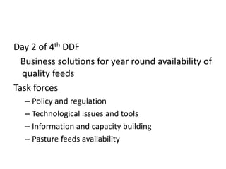 Tanzania Dairy Board progress report 