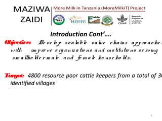 Heifer International Tanzania—Implementation progress and project highlights
