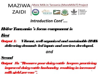 Heifer International Tanzania—Implementation progress and project highlights