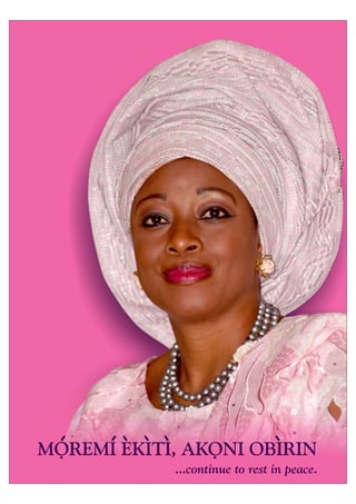 1st Year Memorial Service of Mrs Funmilayo Adunni OLAYINKA