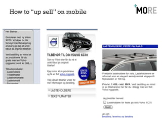 How to “up sell” on mobile
 