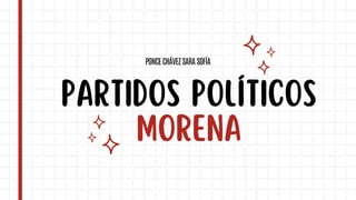 MORENA
PARTIDOS POLÍTICOS
PONCE CHÁVEZ SARA SOFÍA
 