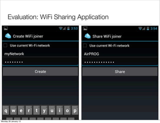 Evaluation: WiFi Sharing Application




Monday 28 January 13
 