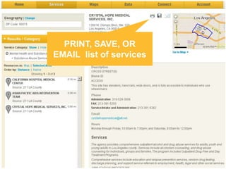 PRINT, SAVE, OR
EMAIL list of services
 