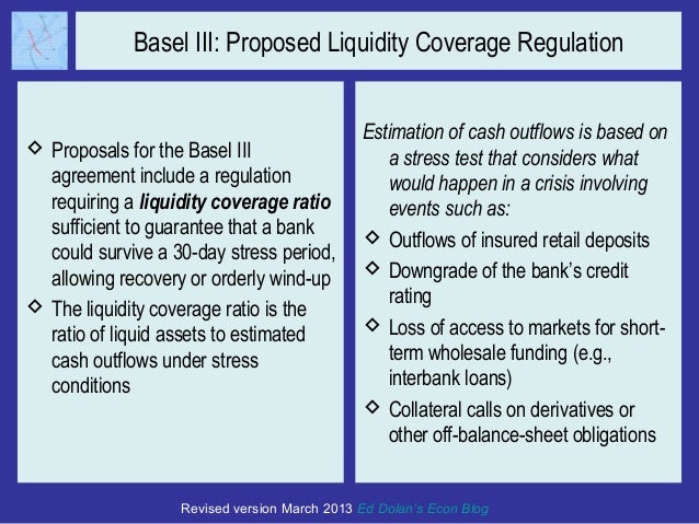 More on basel iii regulating bank liquidity Slide 11
