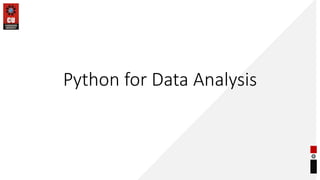 Python for Data Analysis
 