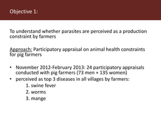 More pork and less parasites: A farm to fork approach for assessment and management of pork meat associated diseases in Uganda
