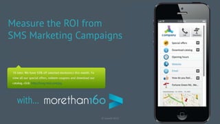 © Cauwill 2013
Measure the ROI from
SMS Marketing Campaigns
with…
 