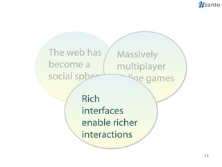 The web has become a social sphere Massively multiplayer online games Rich interfaces enable richer interactions 