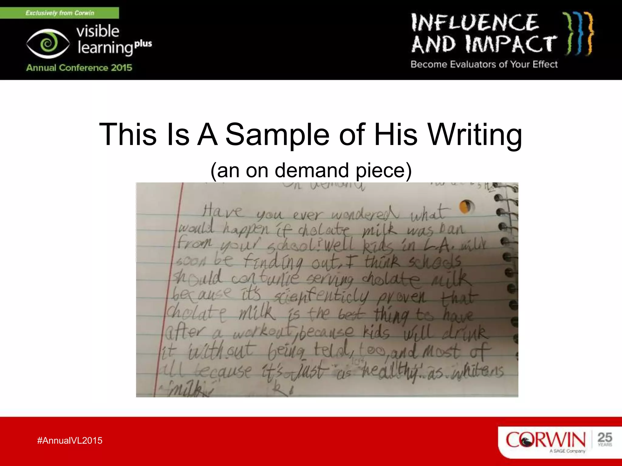 This Is A Sample of His Writing
(an on demand piece)
#AnnualVL2015
 