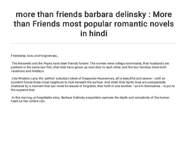 More Than Friends Barbara Delinsky More Than Friends Most