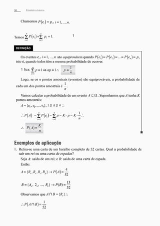 Morettin   estatistica básica, probabilidade