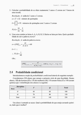 Morettin   estatistica básica, probabilidade