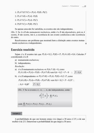 Morettin   estatistica básica, probabilidade