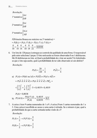 Morettin   estatistica básica, probabilidade