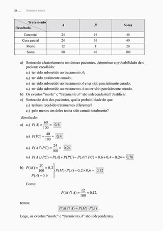 Morettin   estatistica básica, probabilidade