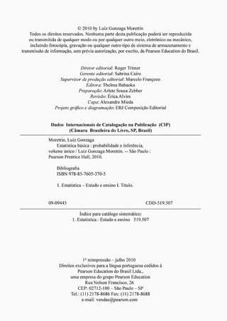 Morettin   estatistica básica, probabilidade