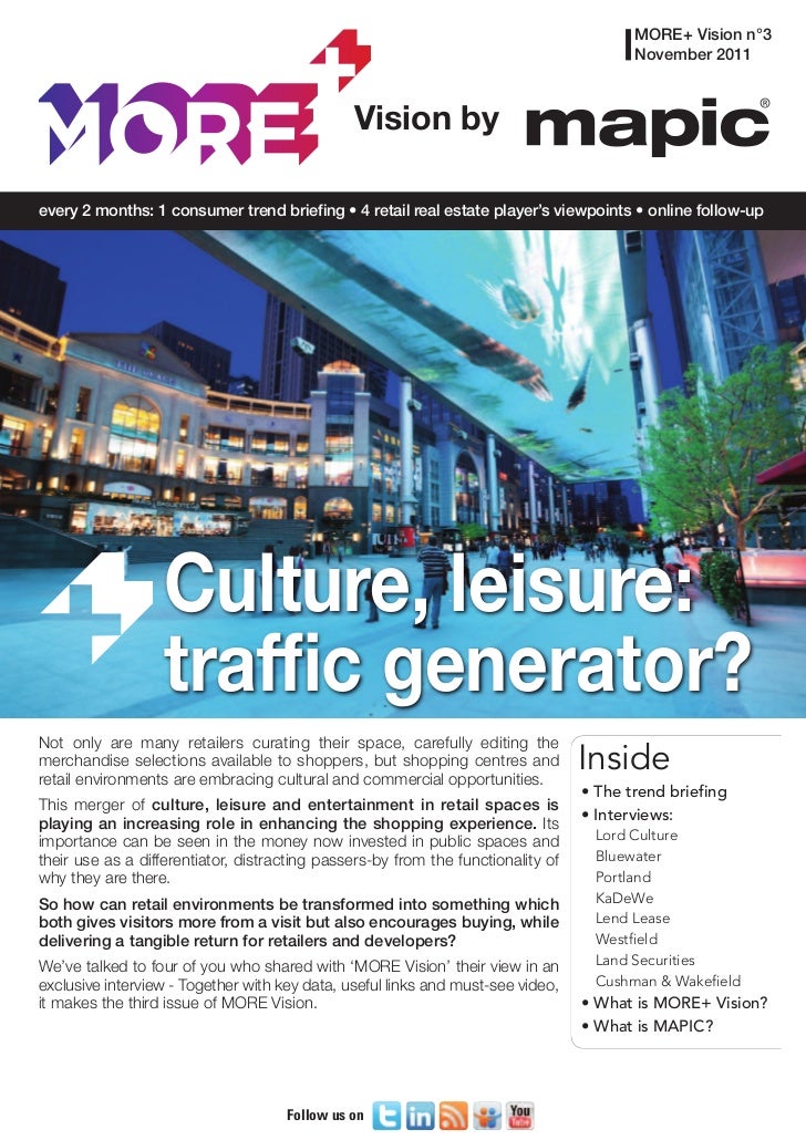 MORE+ vision #3 Culture Leisure