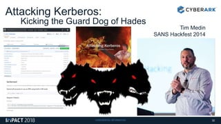 CONFIDENTIAL INFORMATION 32
Attacking Kerberos:
Kicking the Guard Dog of Hades
Tim Medin
SANS Hackfest 2014
 