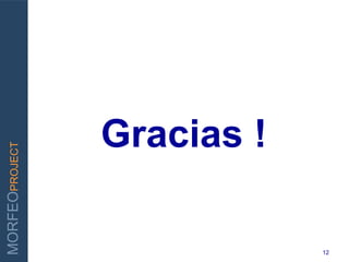 INNOVAR PARA GANAR




                     Gracias !
MORFEOPROJECT




                                 12
 