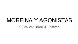 MORFINA Y AGONISTAS
100258256Rafael J. Ramirez
 