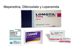 Meperedina, Difenoxilato y Loperamida
 