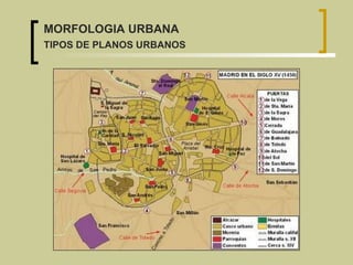 MORFOLOGIA URBANA TIPOS DE PLANOS URBANOS 