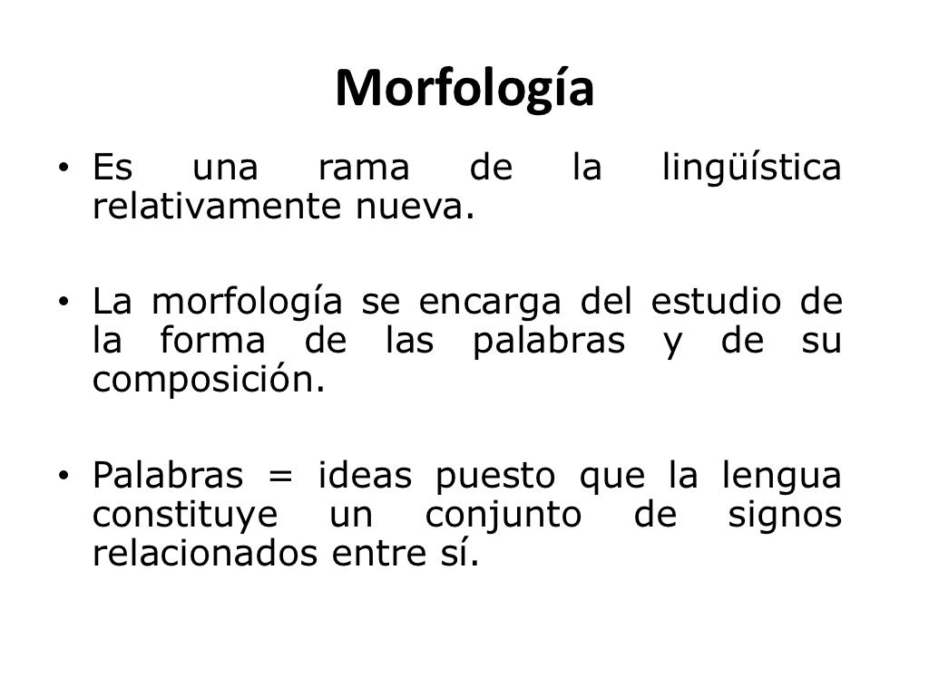 Morfología y sintaxis
