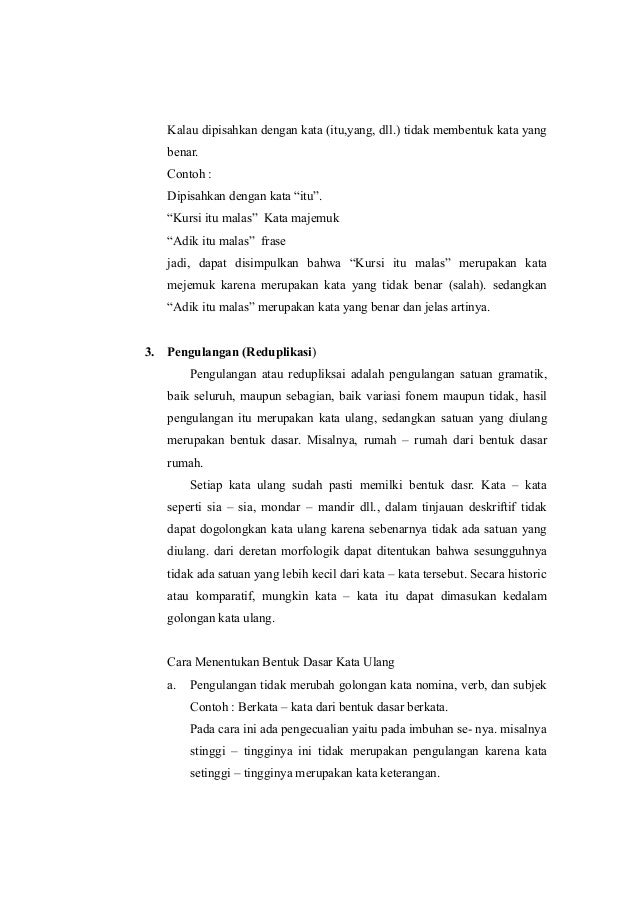 Morfologi Bahsa Indonesia Morfologi Bahsa Indonesia