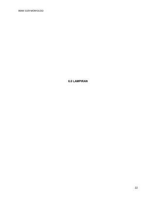 BMM 3109 MORFOLOGI
22
6.0 LAMPIRAN
 