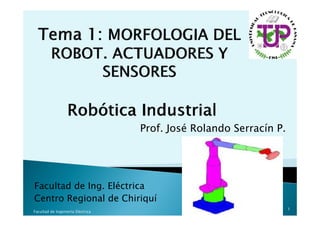 Prof. José Rolando Serracín P.
Facultad de Ing. Eléctricag
Centro Regional de Chiriquí
1
Facultad de Ingeniería Eléctrica
 