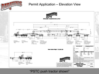 “ PSTC push tractor shown” Permit Application – Elevation View  