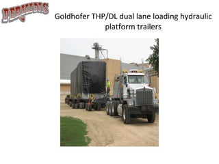 Goldhofer THP/DL dual lane loading hydraulic platform trailers 
