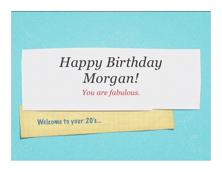 Morgan birthday