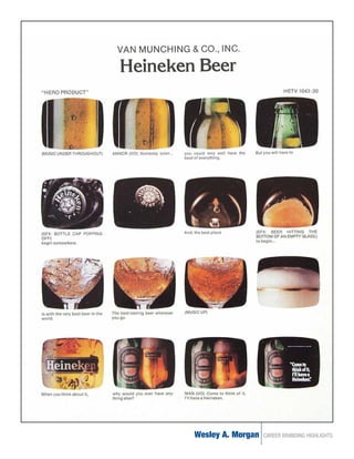 Wesley A. Morgan   CAREER BRANDING HIGHLIGHTS
 