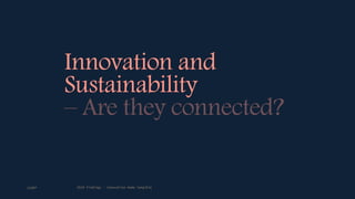 Innovation and
Sustainability
2019 Findings – Innovation Made Tangible1508™
 