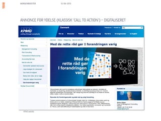 ANNONCE FOR YDELSE – SOM DIGITAL SERVICE (‘CALL TO ENGAGEMENT’)
MORGENBOOSTER
Google / Gone Google / B2B
13/06/13
 