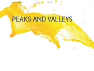 MORGENBOOSTER #6   6/22/11   SLIDE 38




PEAKS AND VALLEYS
 