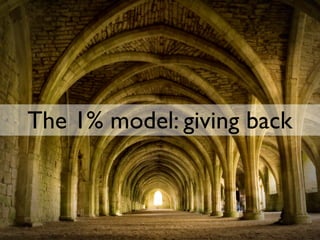 The 1% model: giving back
 